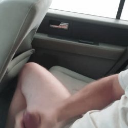 Jacking Off and cumming in the car hoping to be seen